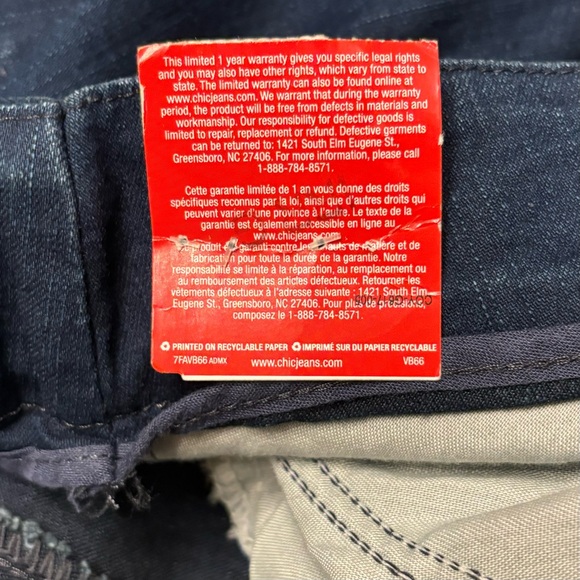 NWT Chic Classic Collection Women's Easy Fit Elastic Waist Jean size 24W petite - Picture 9 of 9